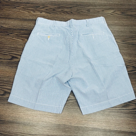 Polo Ralph Lauren Blue & White Seersucker Shorts 36 - Picture 2 of 6